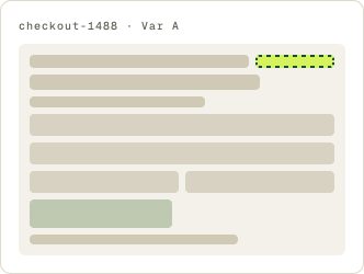 Var A: Checkout timer wireframe