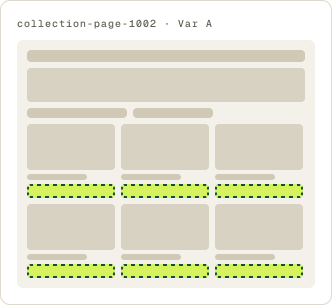 Var A: Single Shop now button wireframe