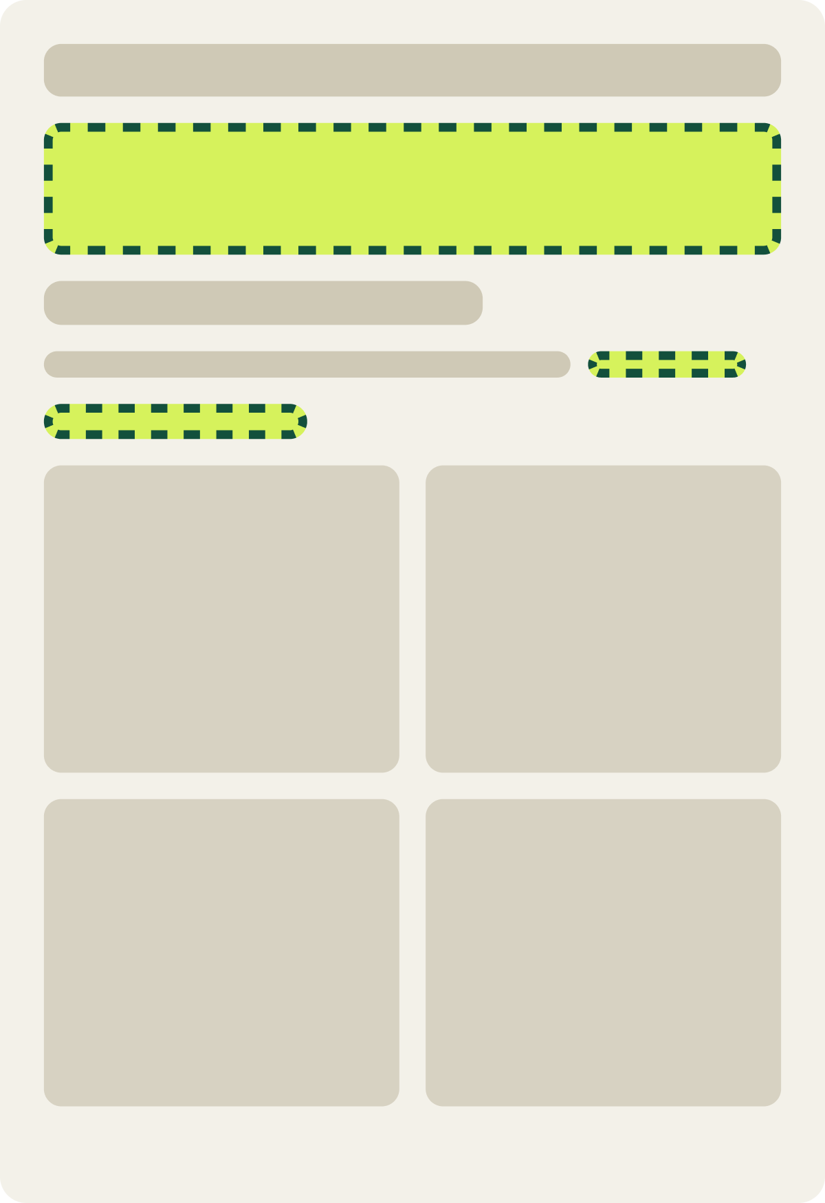 Var B: Tighter hero + stars wireframe