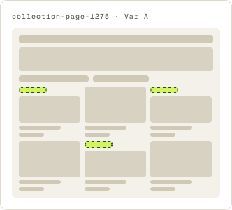 Var A: Popular and trending tags wireframe