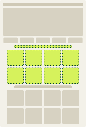 Var A: Shop by color first wireframe
