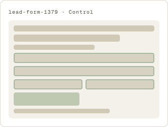 Control wireframe