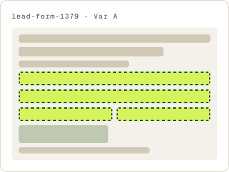 Var A: Plain first step wireframe