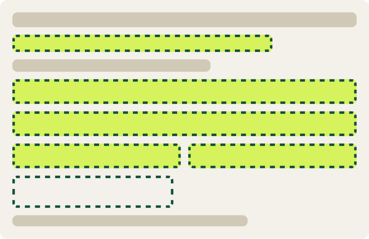 Var B: No Next button + copy wireframe