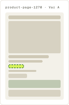 Var A: Price shown wireframe