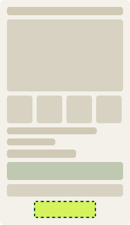 Var B: Badge below the guarantee wireframe