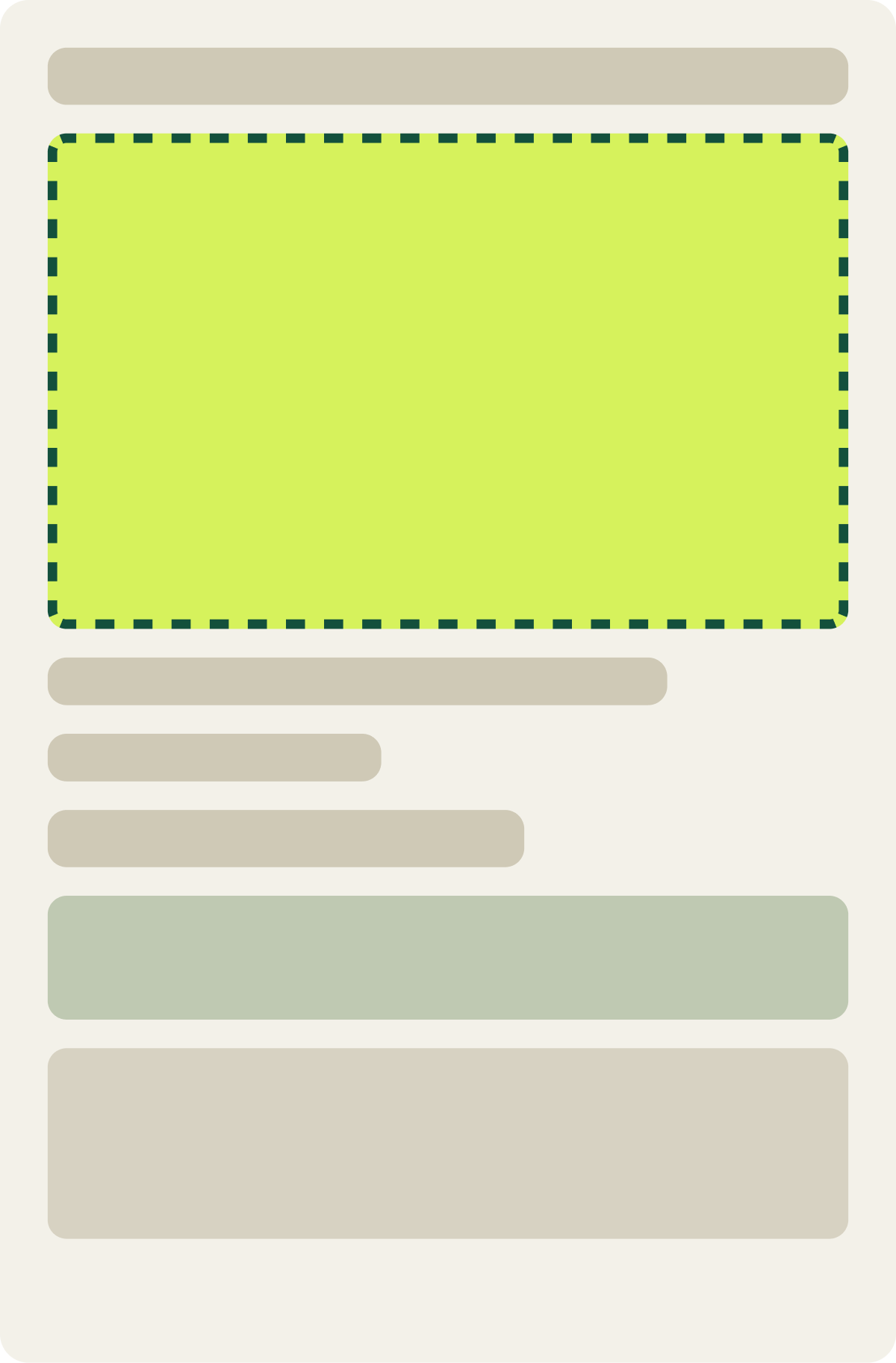 Var A: Lifestyle image wireframe