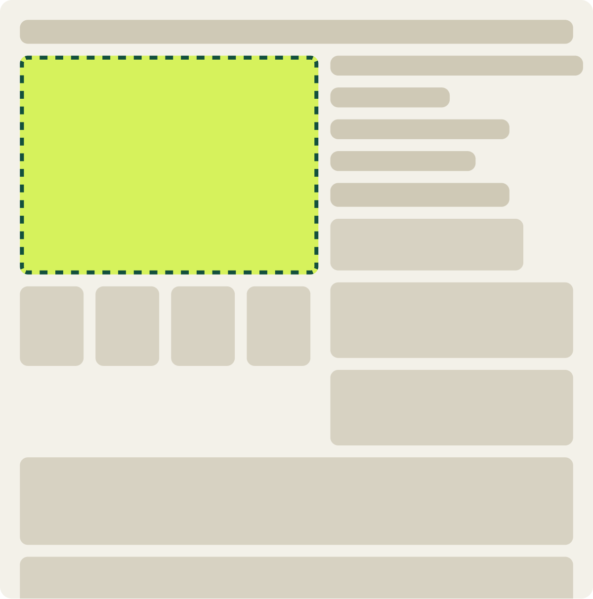 Var A: Lifestyle image wireframe