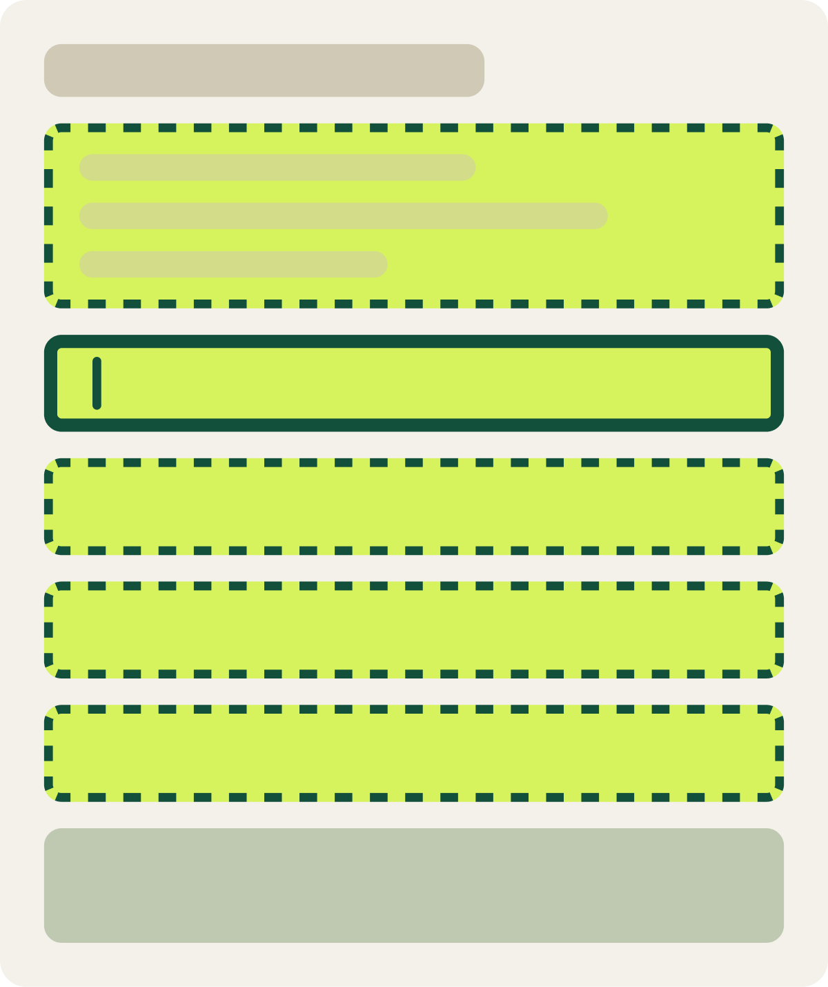 Var A: Clean form fields wireframe