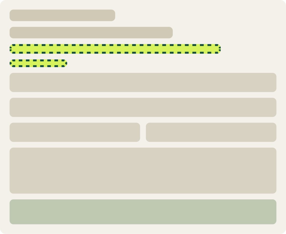 Var B: Pulled over urgency wireframe