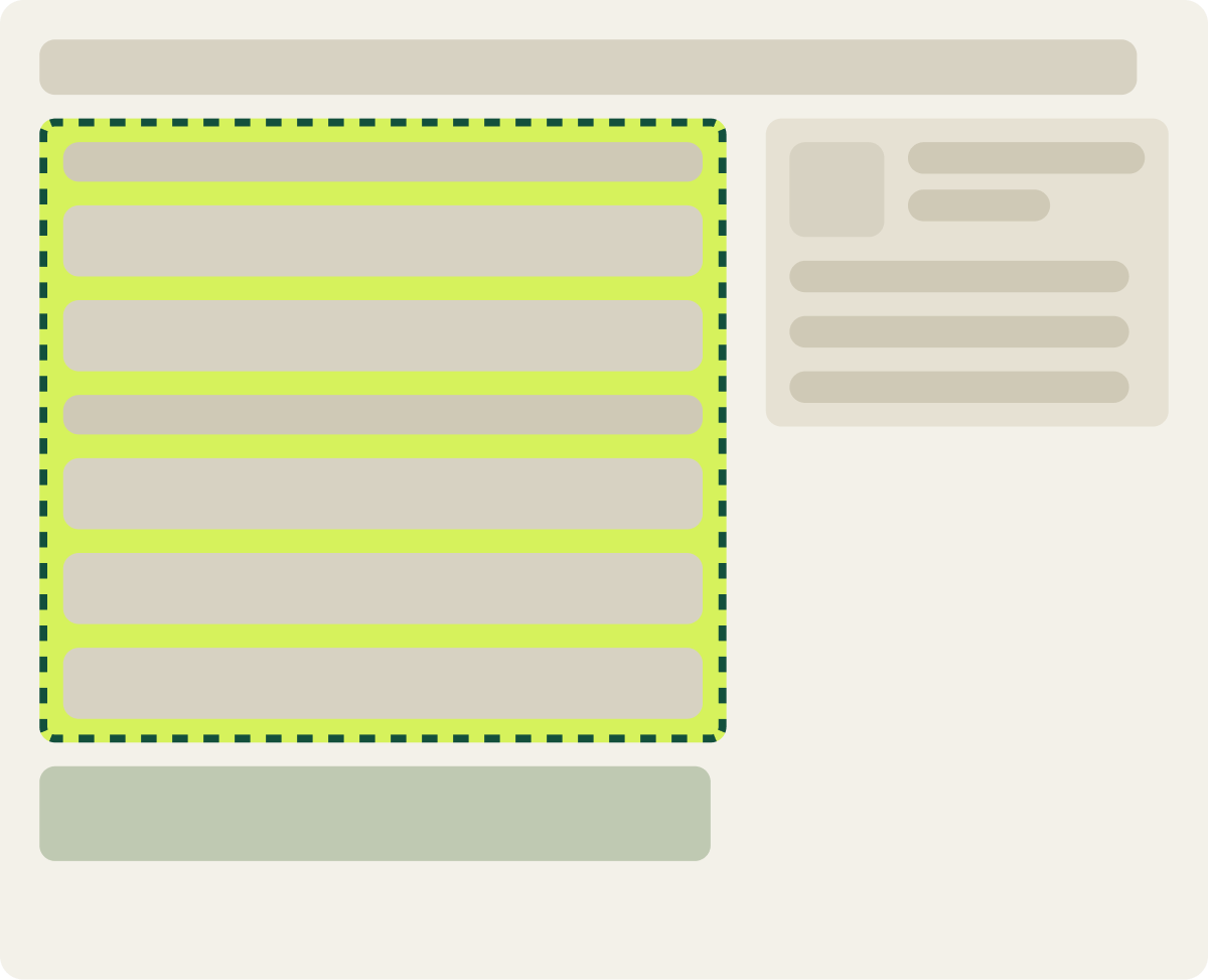 Var A: Less clutter wireframe