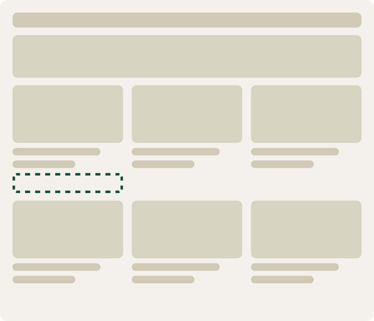 Var B: No card button wireframe
