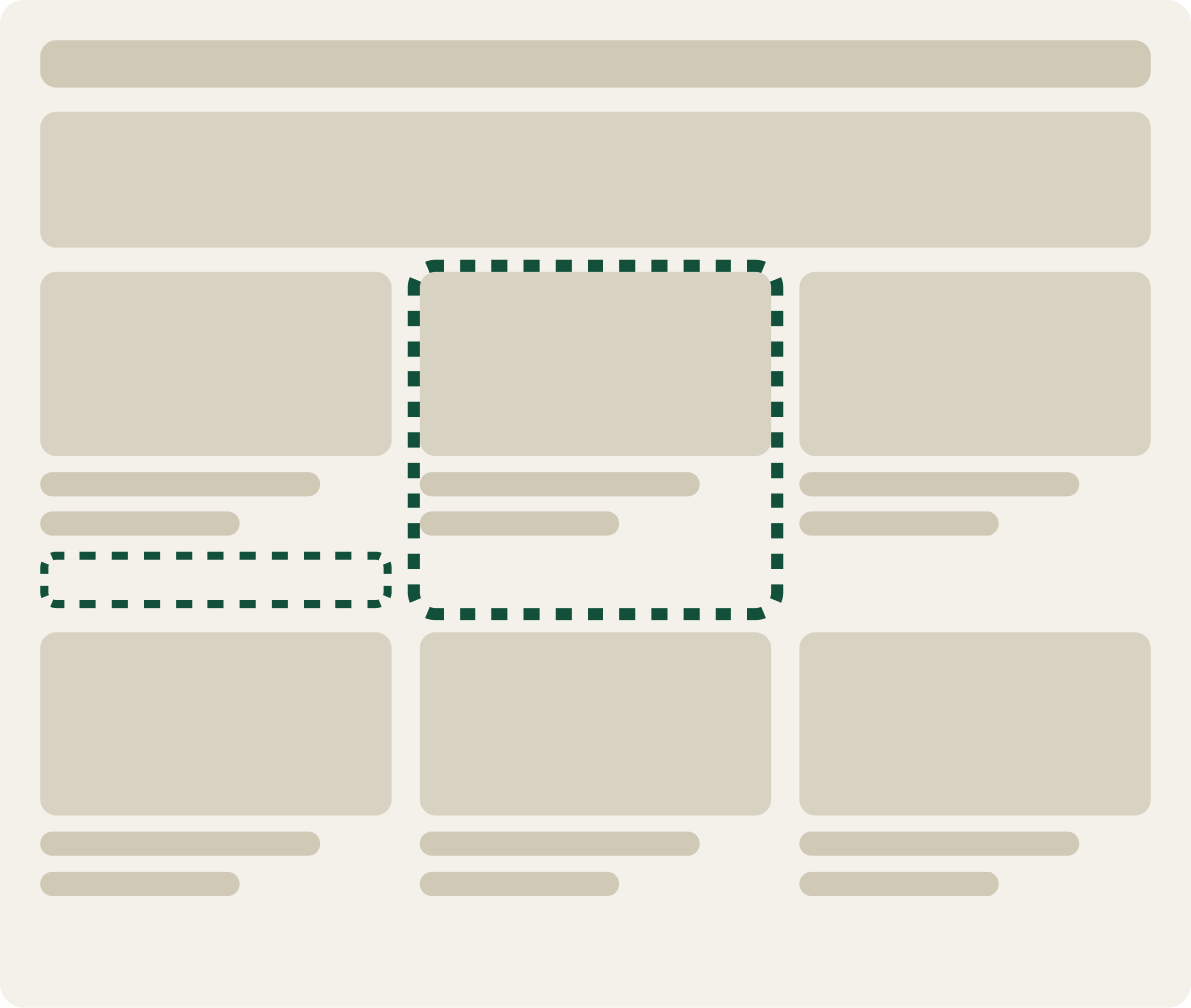 Var B: No button plus hover wireframe