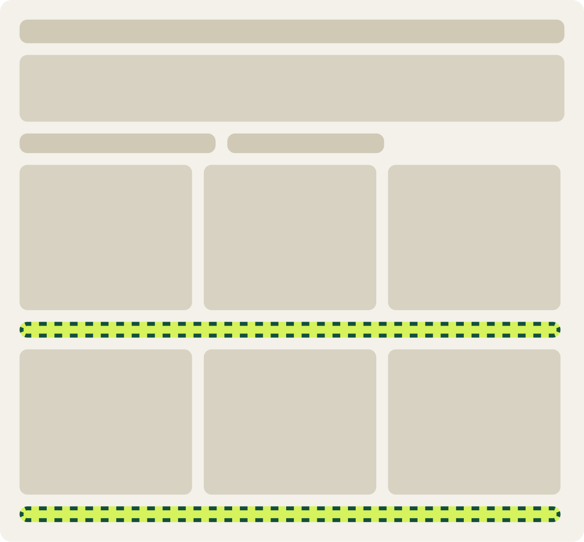 Var A: Orange stars + buttons wireframe