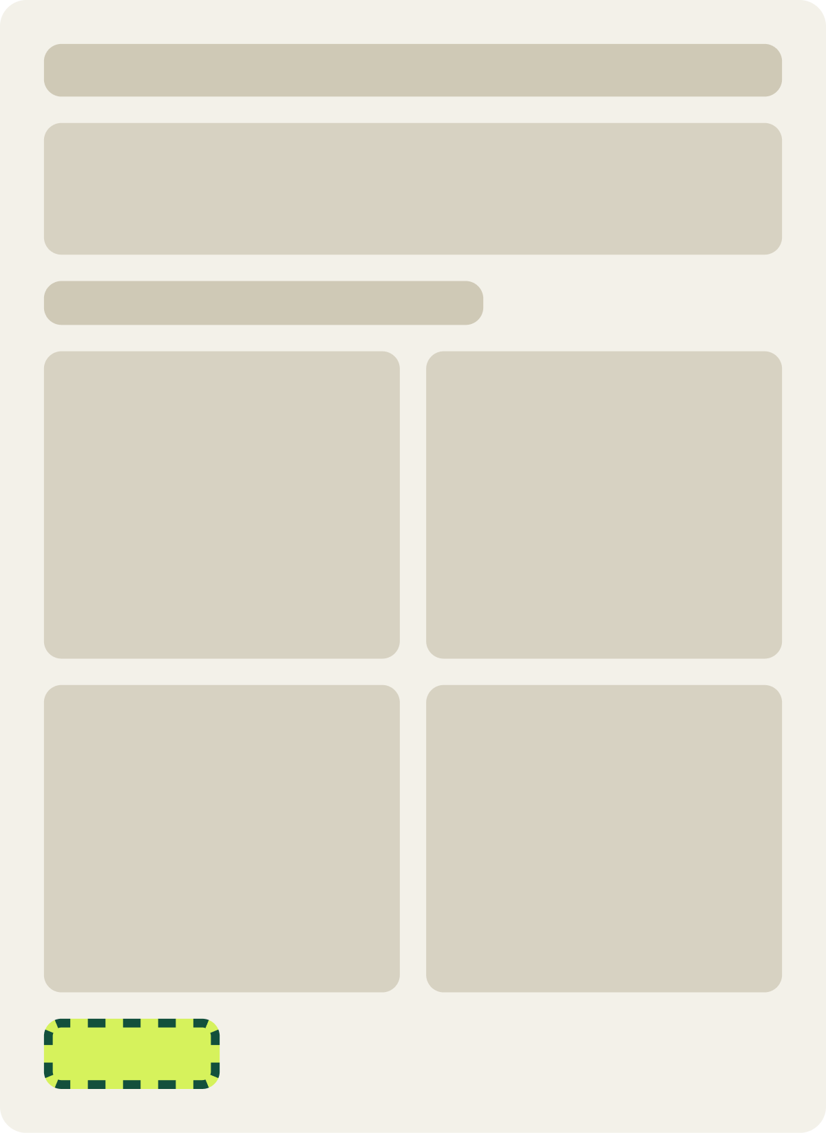 Var A: Back to top button wireframe