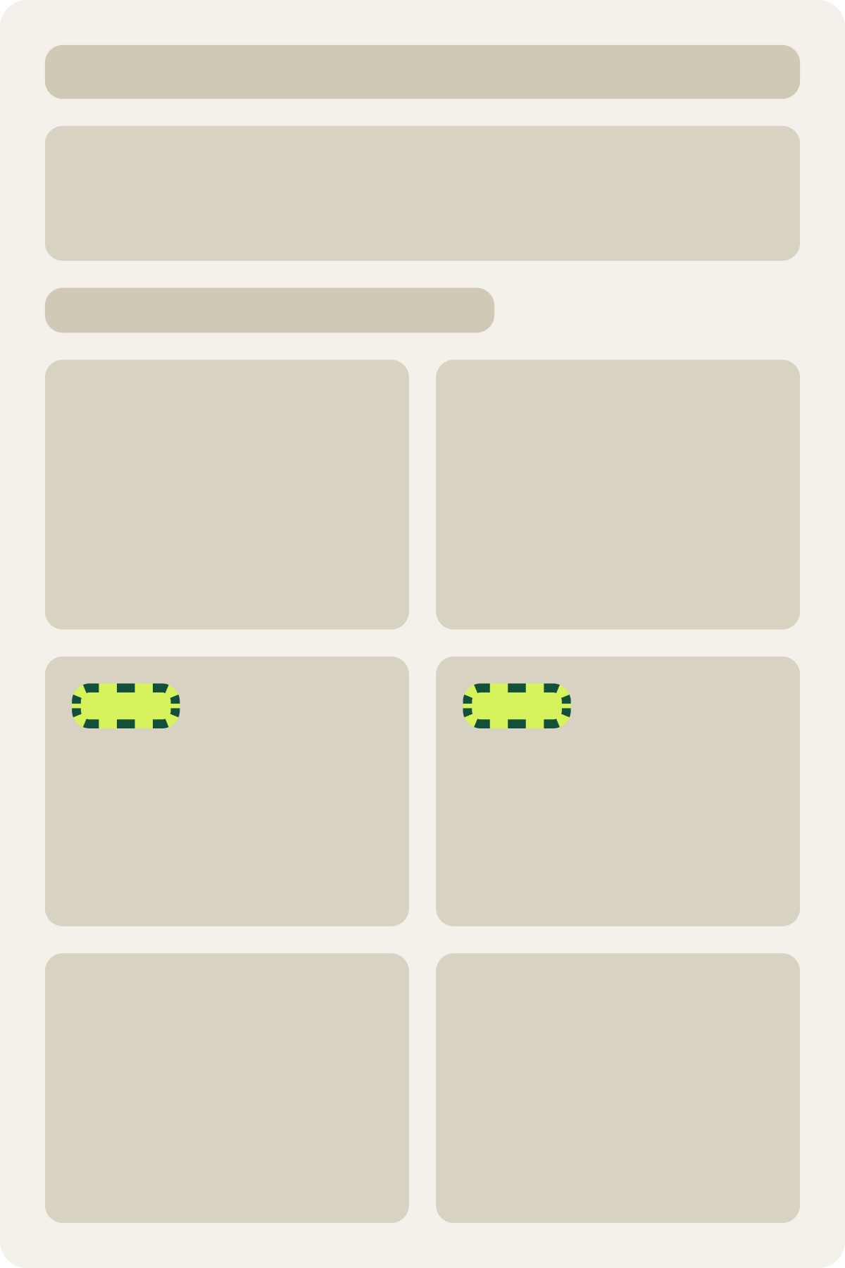 Var A: New badges wireframe