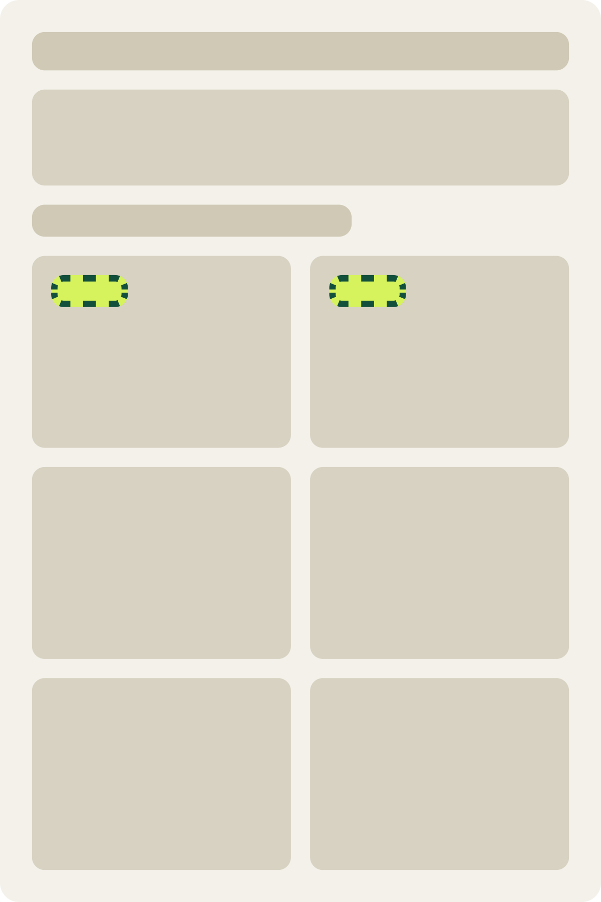 Var B: New badges + new first wireframe