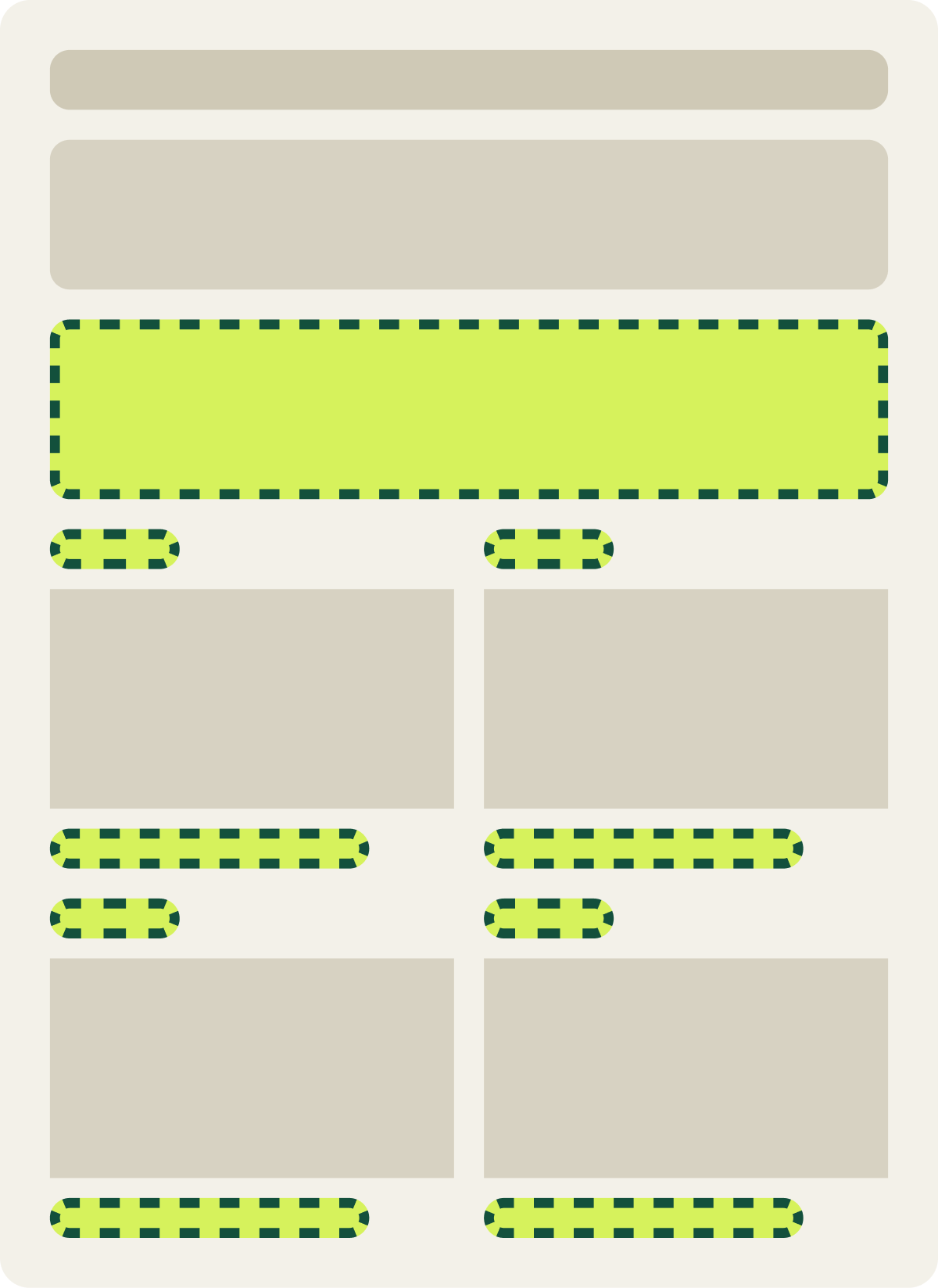 Var A: Intro copy and richer cards wireframe