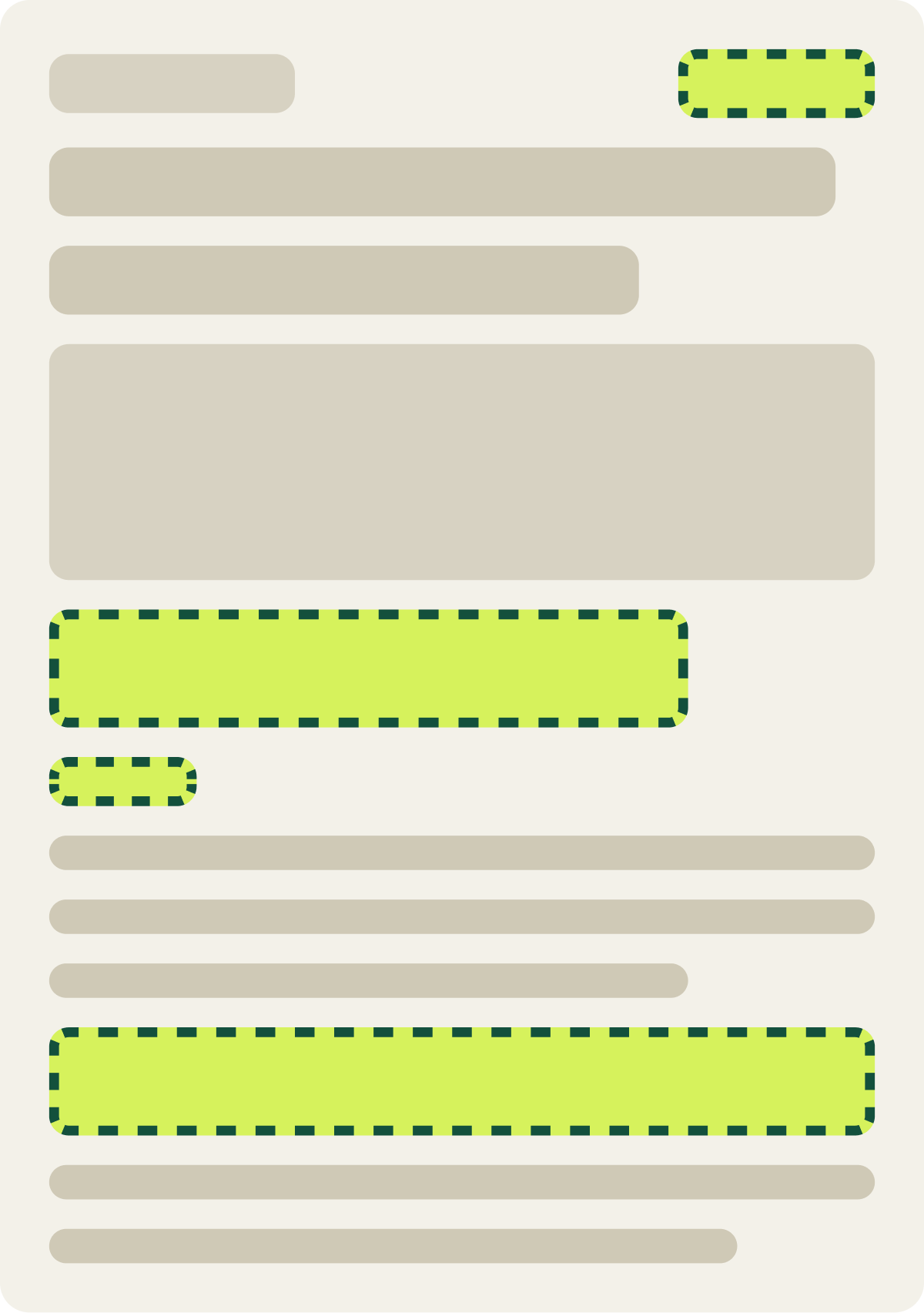 Var B: Red buttons wireframe