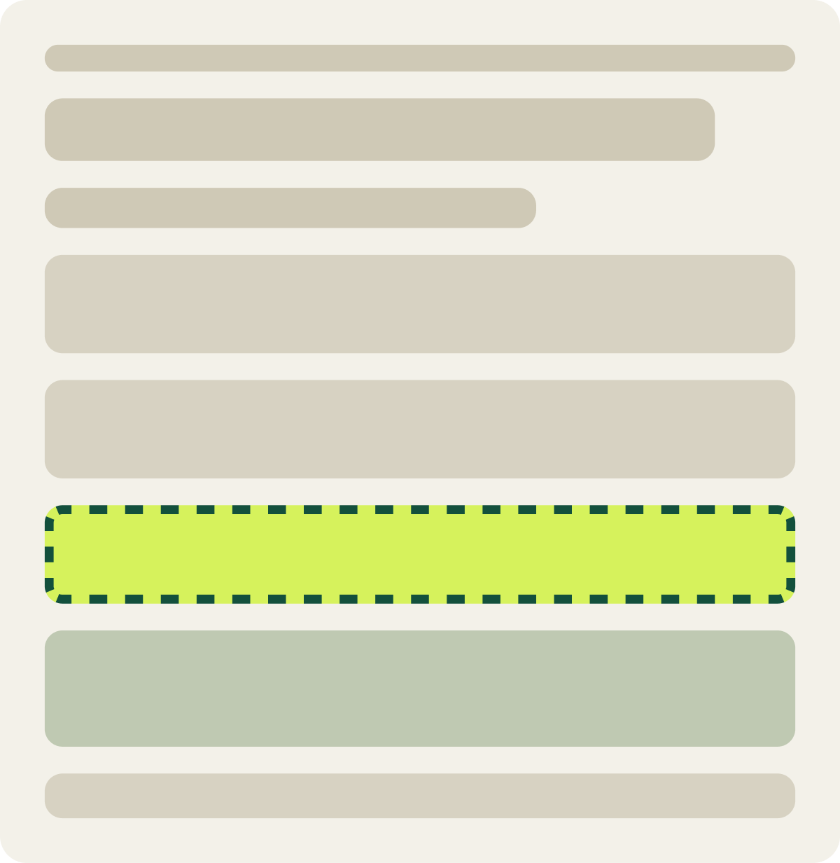 Var A: 3 amount bands wireframe