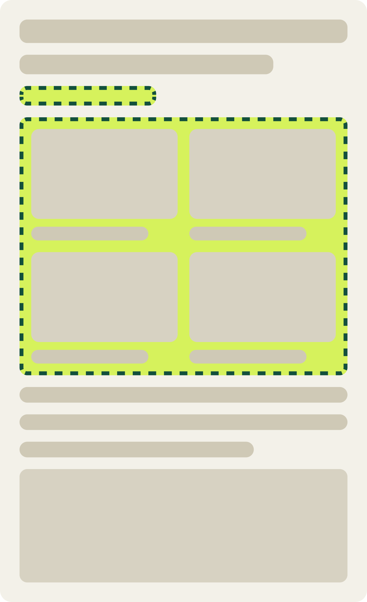 Var A: Products first wireframe