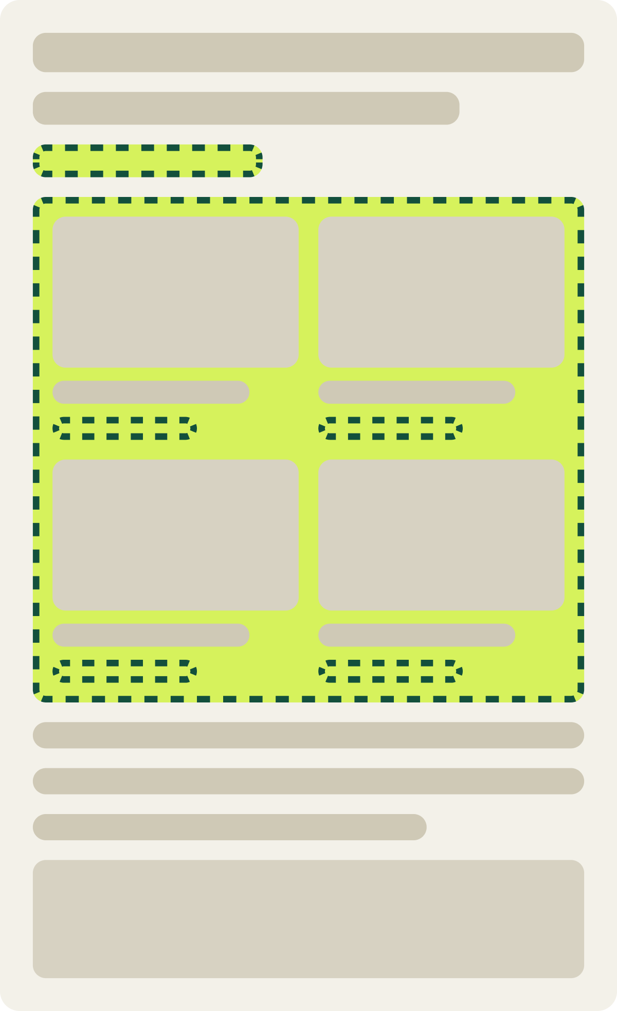 Var B: Products first plus ratings wireframe
