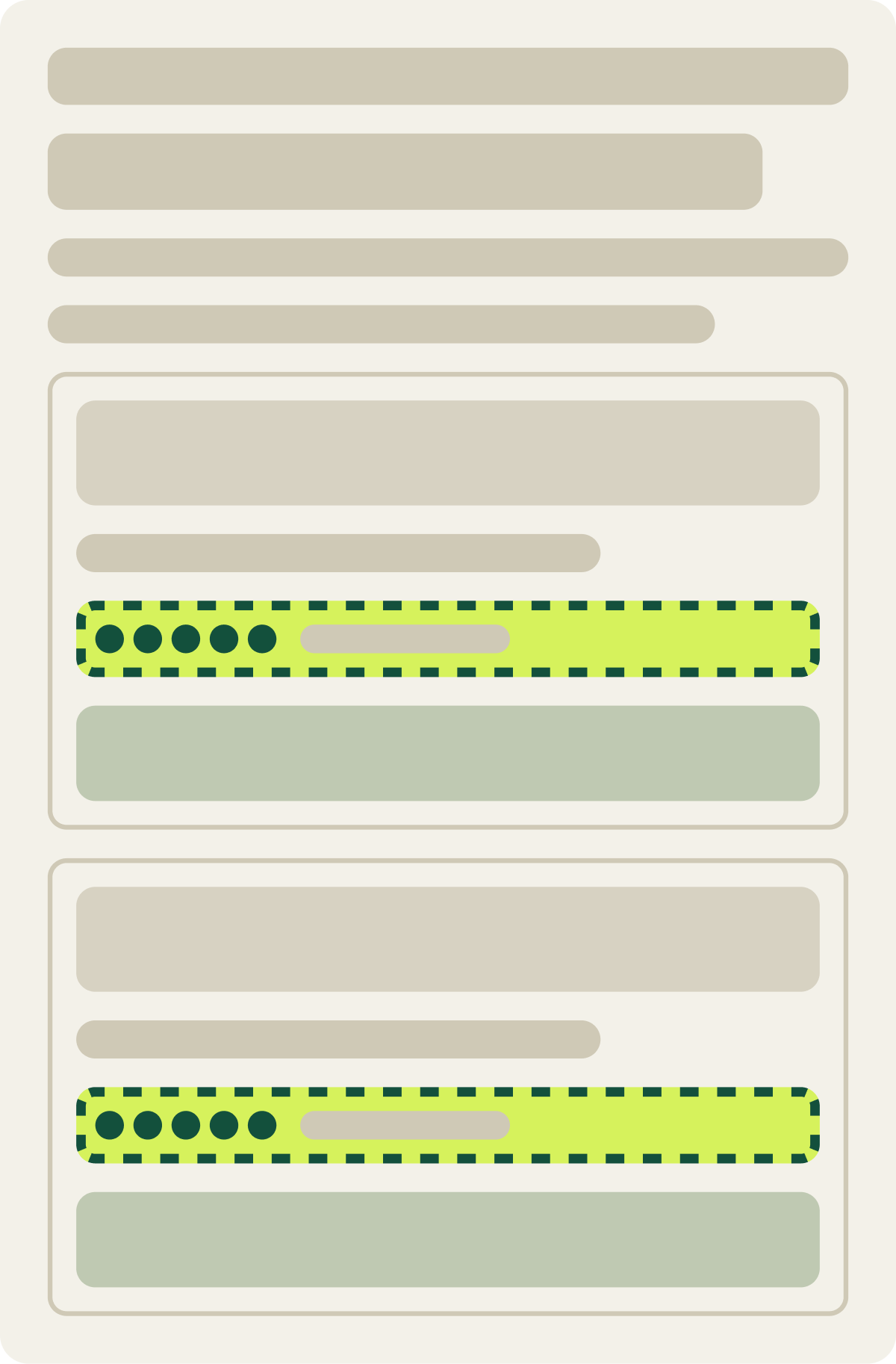 Var A: Our score wireframe