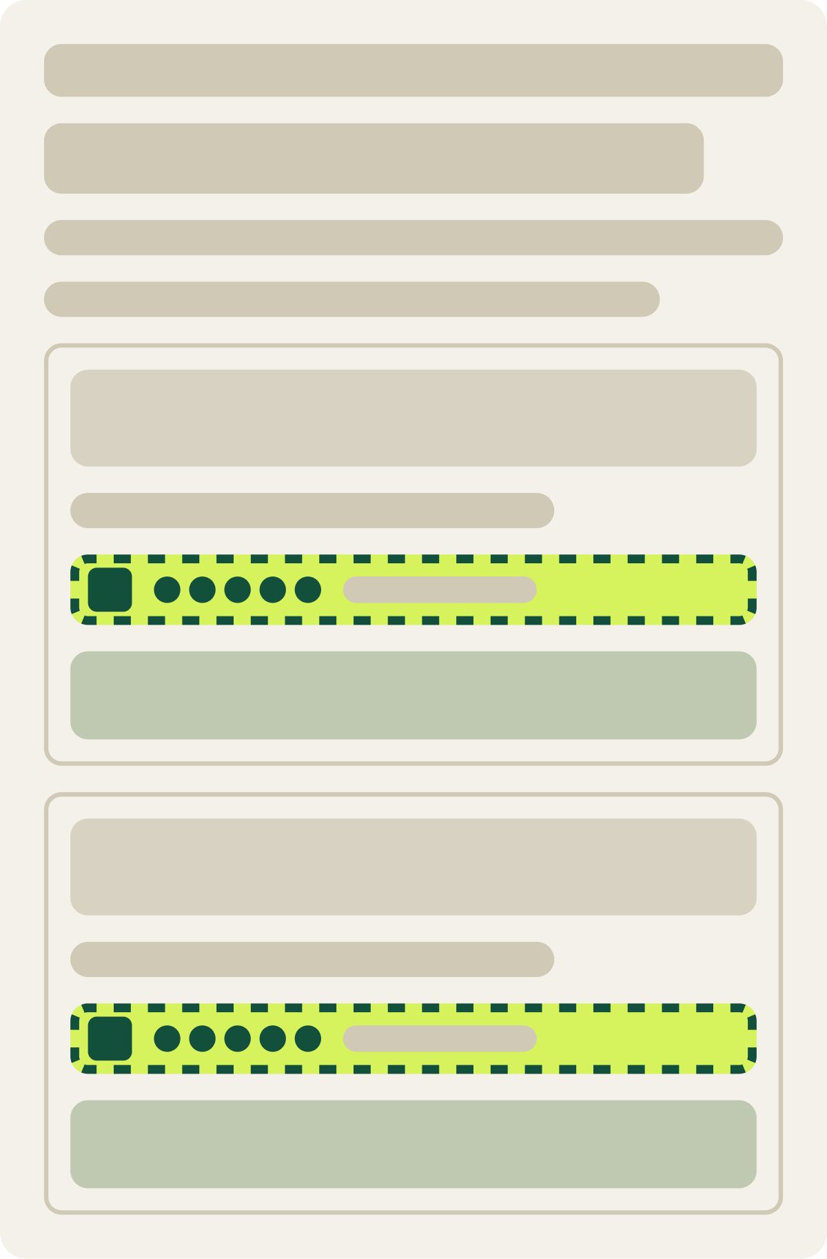 Var B: Branded score wireframe