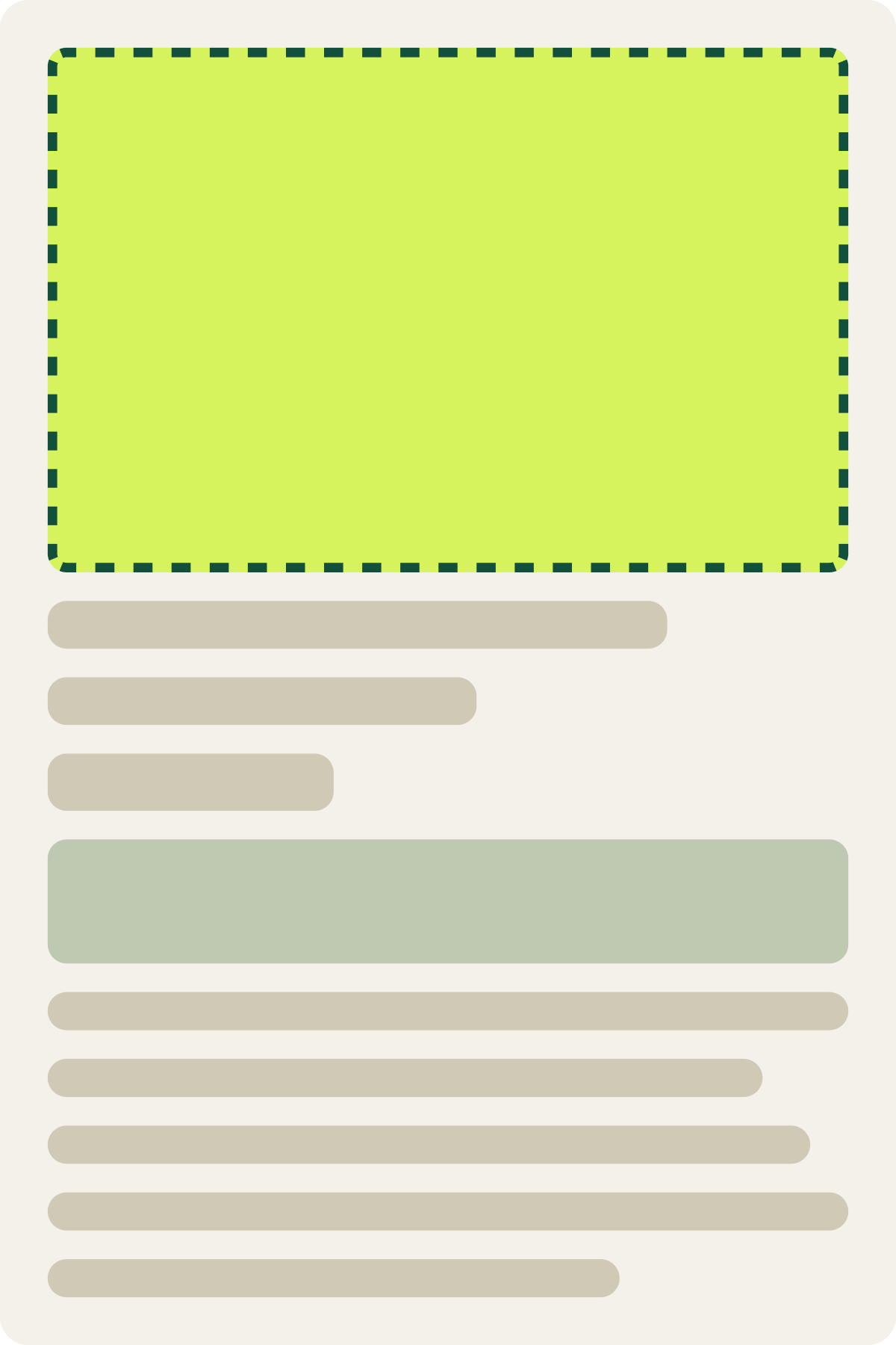 Var A: Lifestyle image wireframe