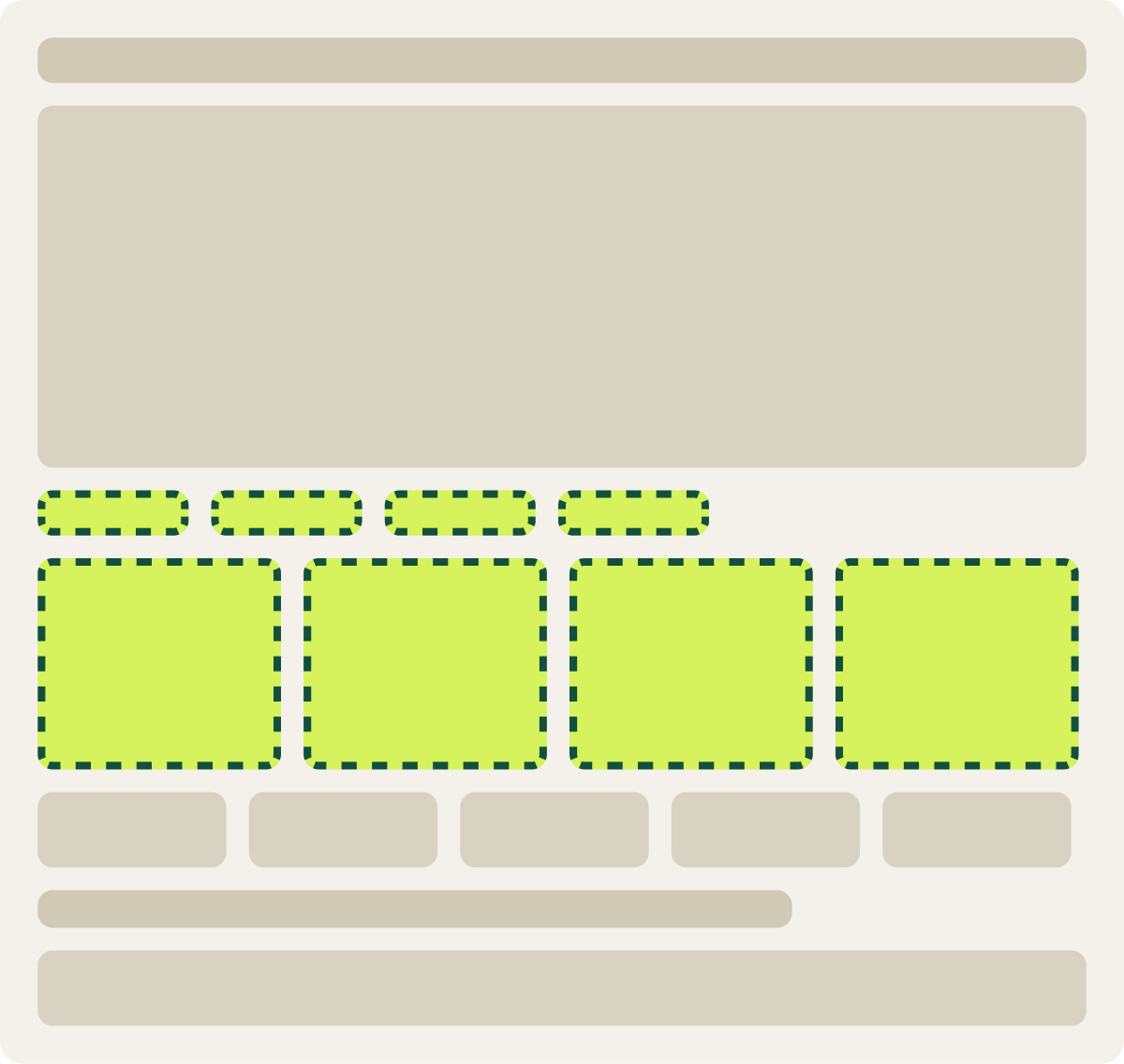 Var B: Badges plus best sellers wireframe