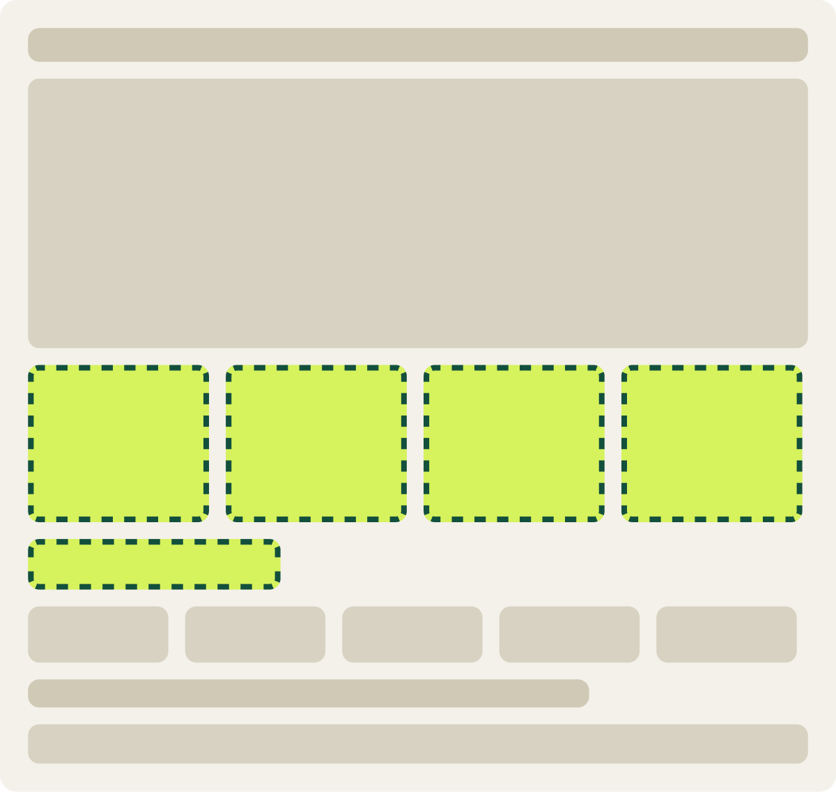 Var C: Best sellers with CTA wireframe