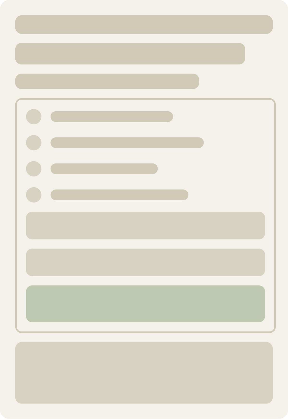 Control wireframe