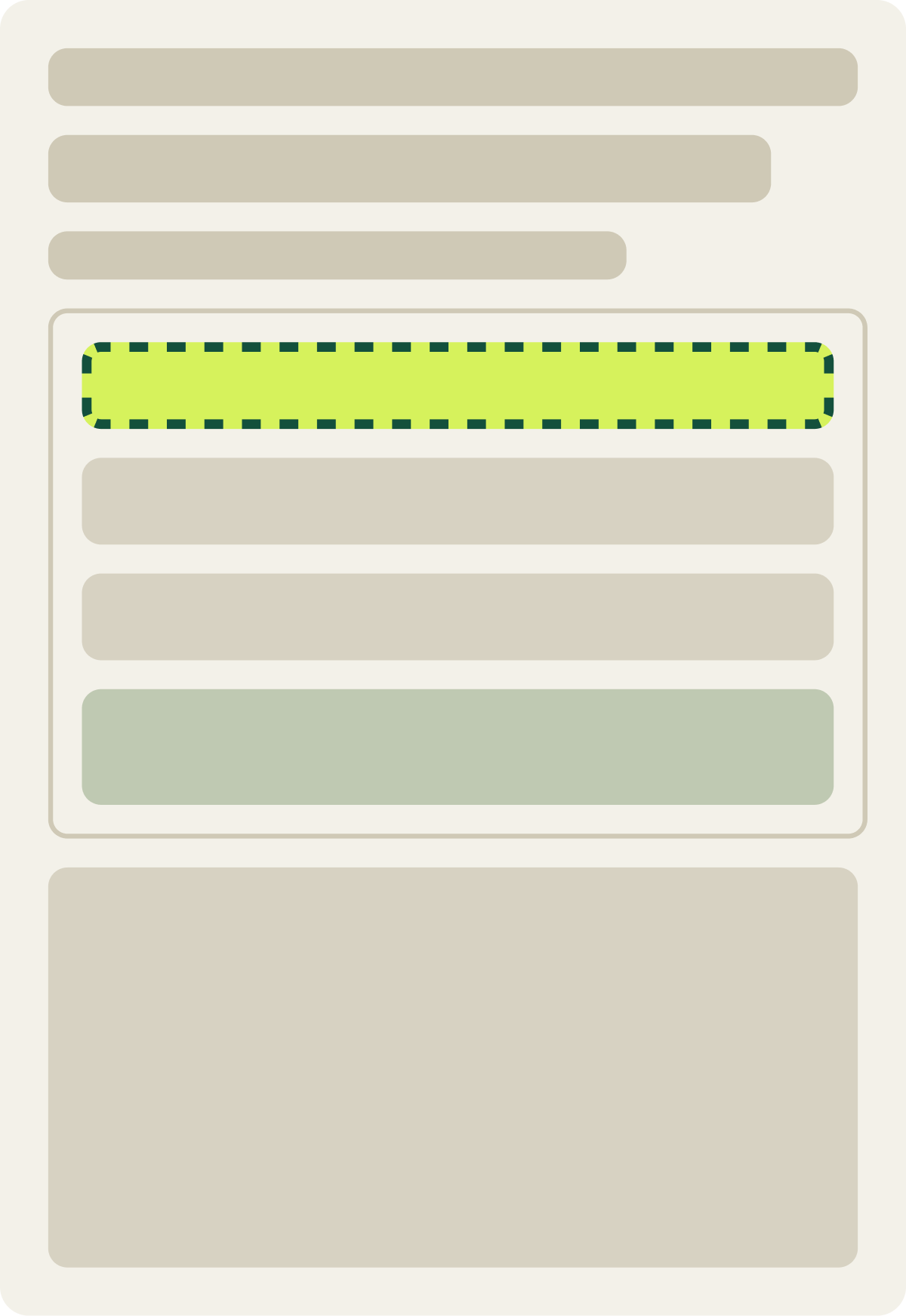 Var A: Service type dropdown wireframe