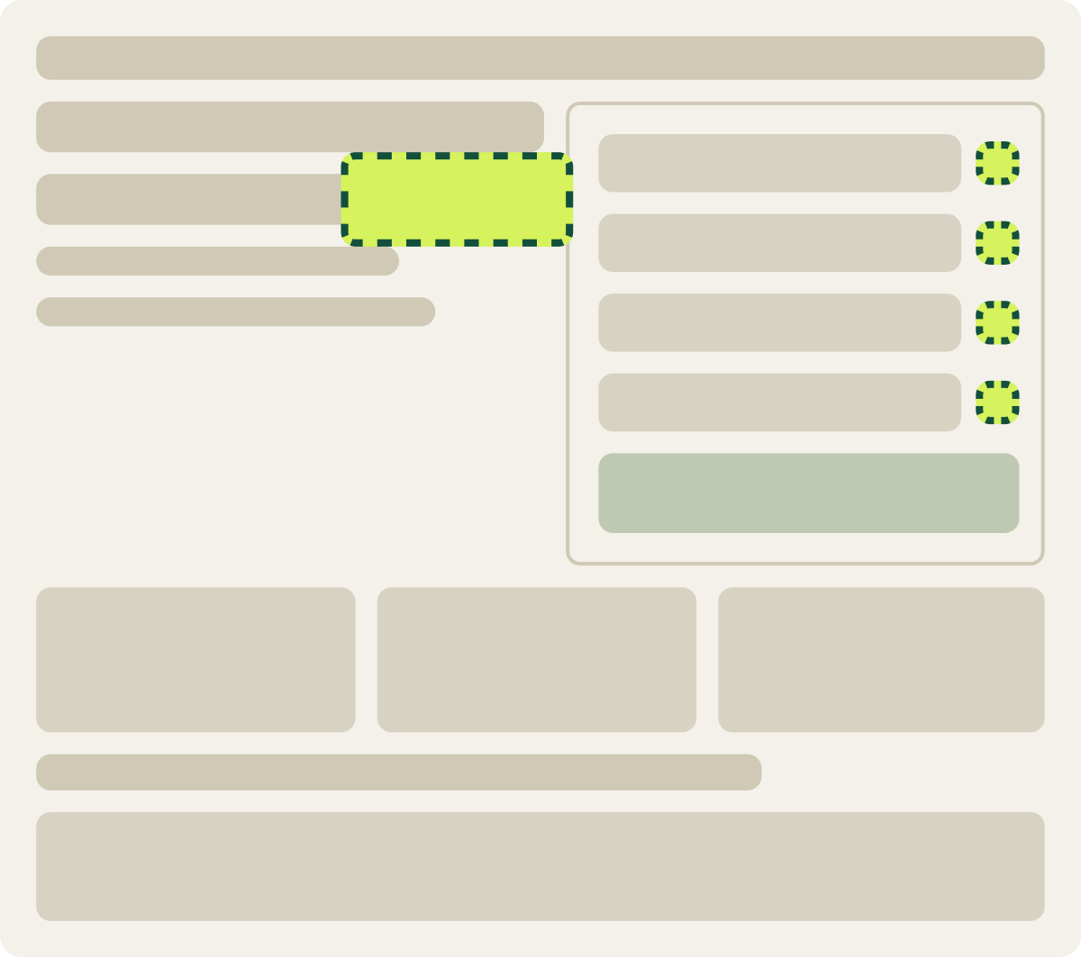 Var A: Field tooltips wireframe