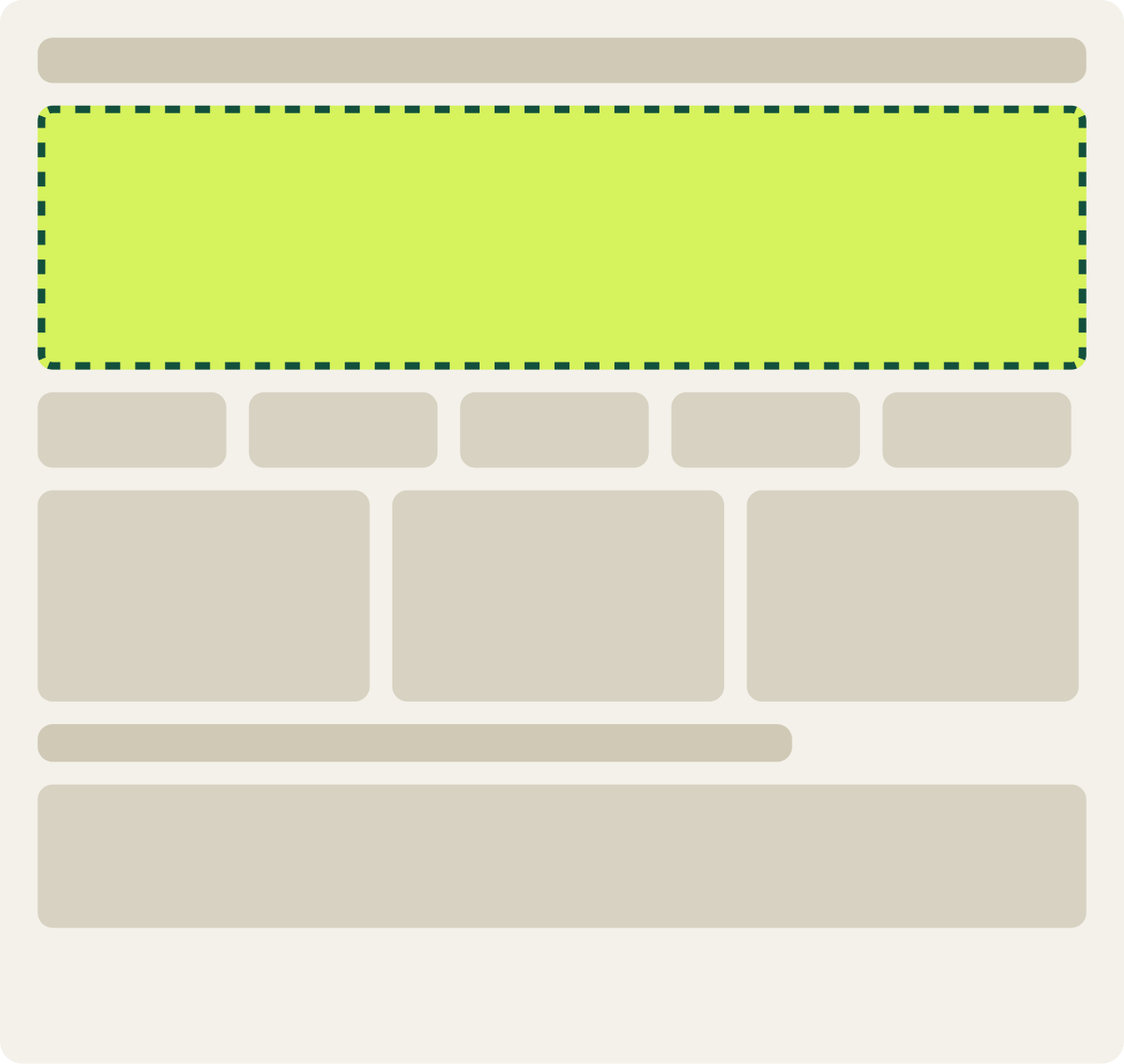 Var A: Reduced hero copy wireframe