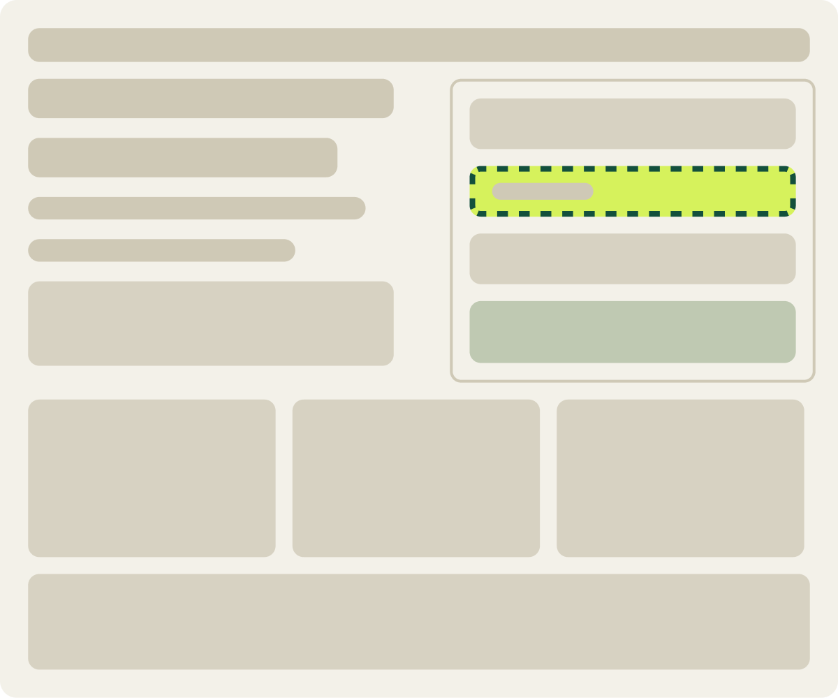 Var A: Zip code autofill wireframe