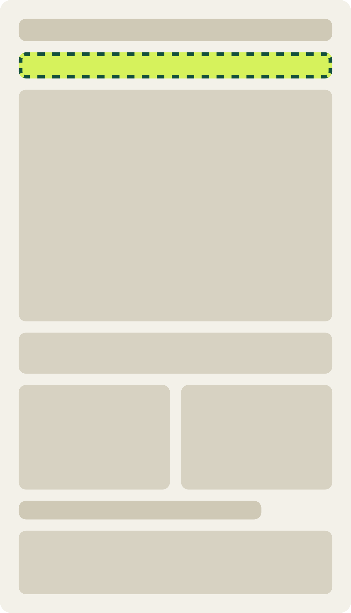 Var A: Color swatches in menu wireframe