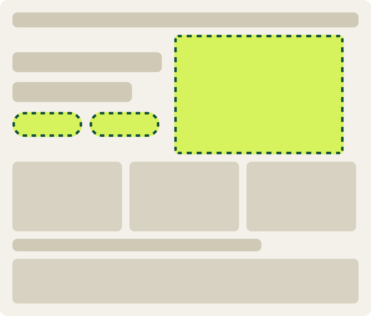 Var A: New hero wireframe