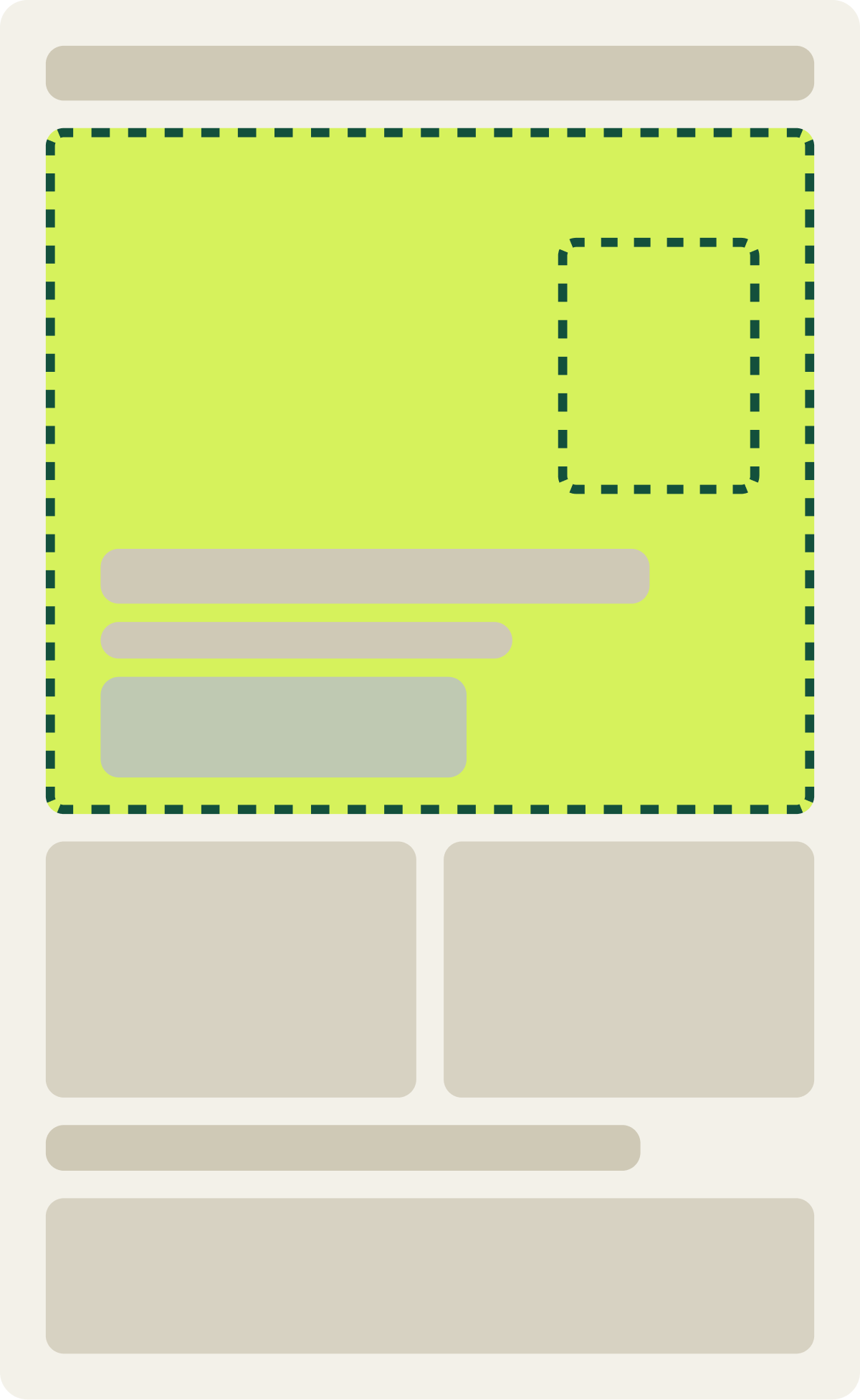 Var C: Lifestyle and product wireframe