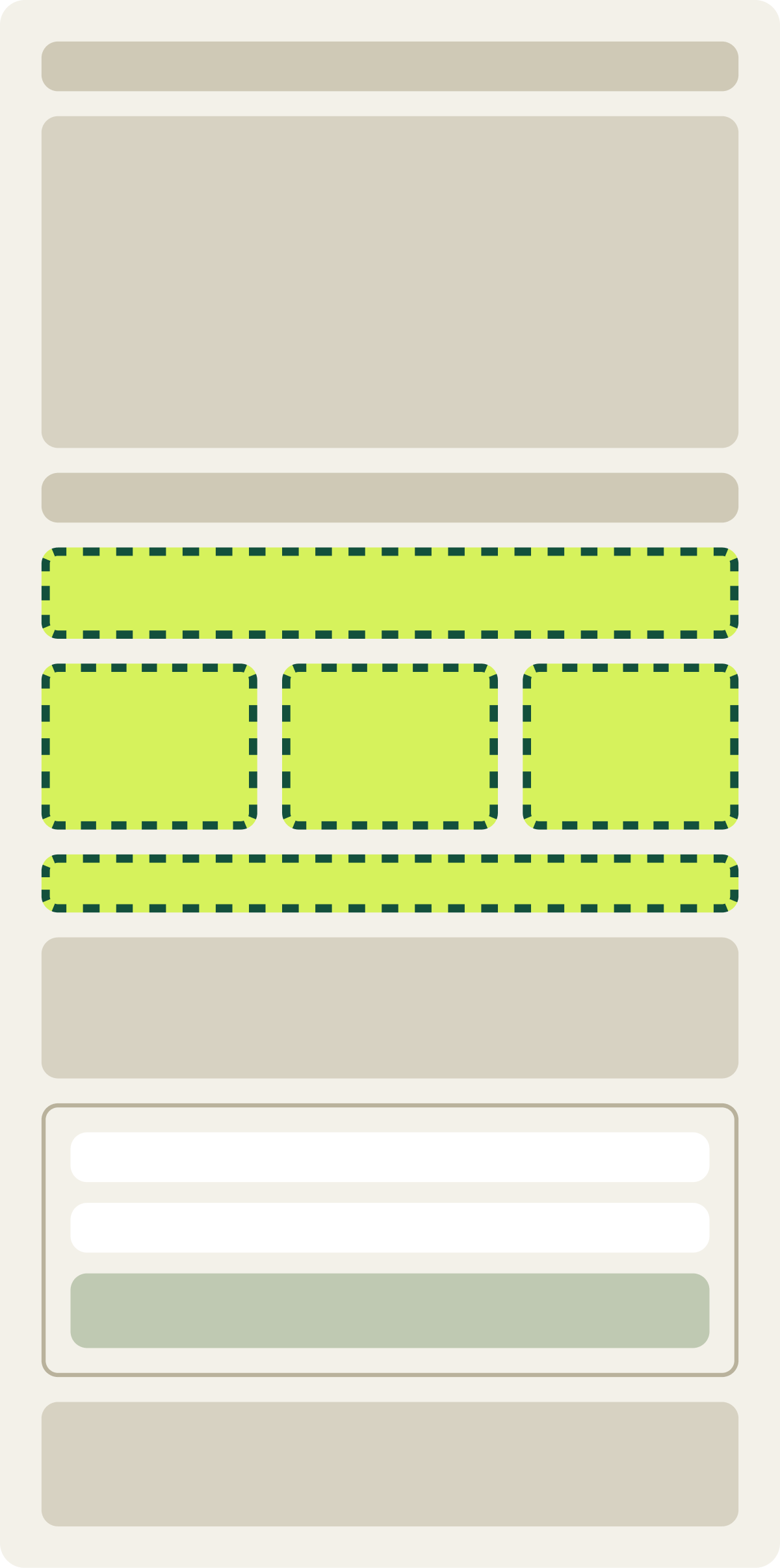 Var A: Destinations and stars wireframe