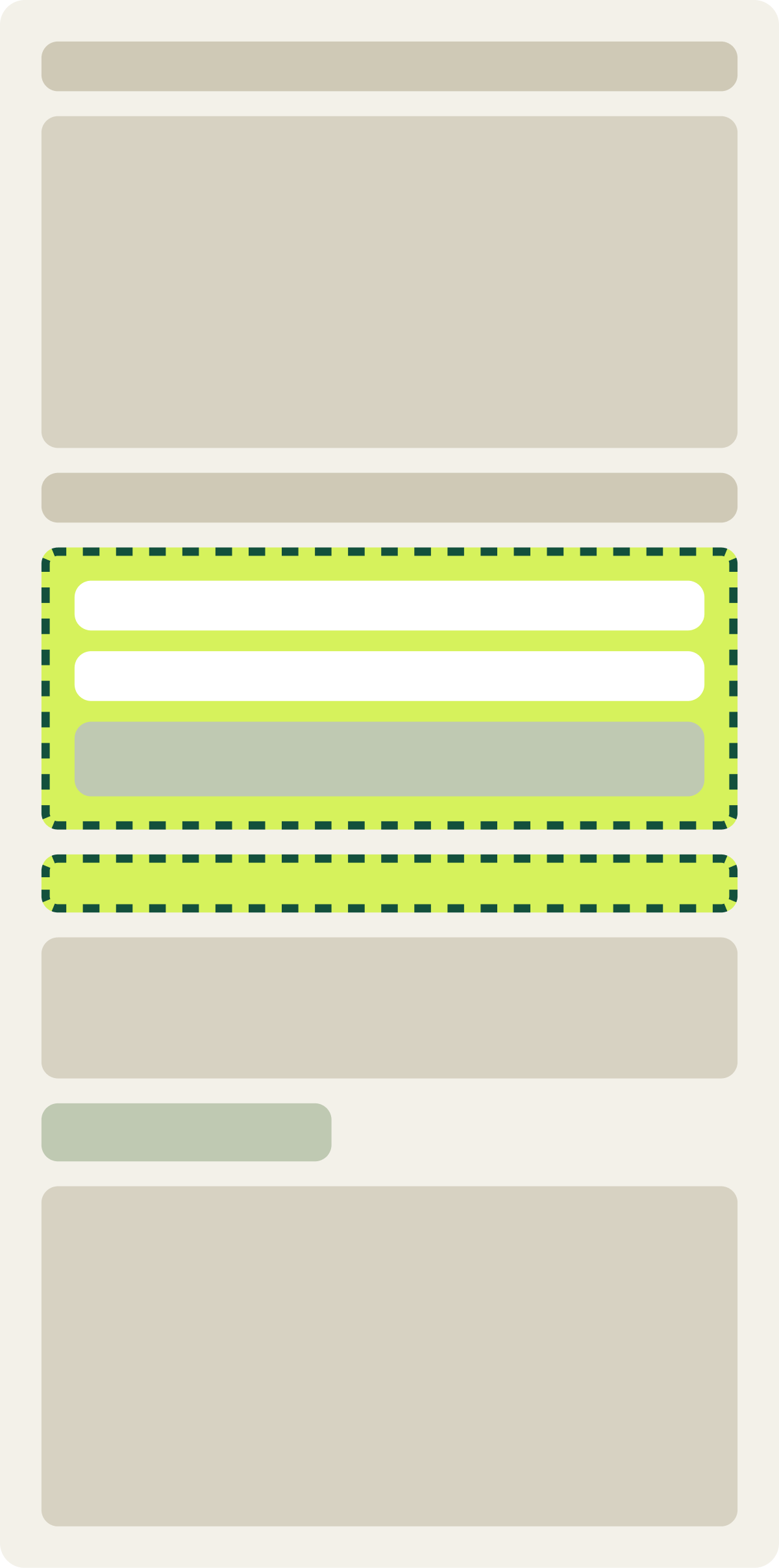 Var B: Form first wireframe