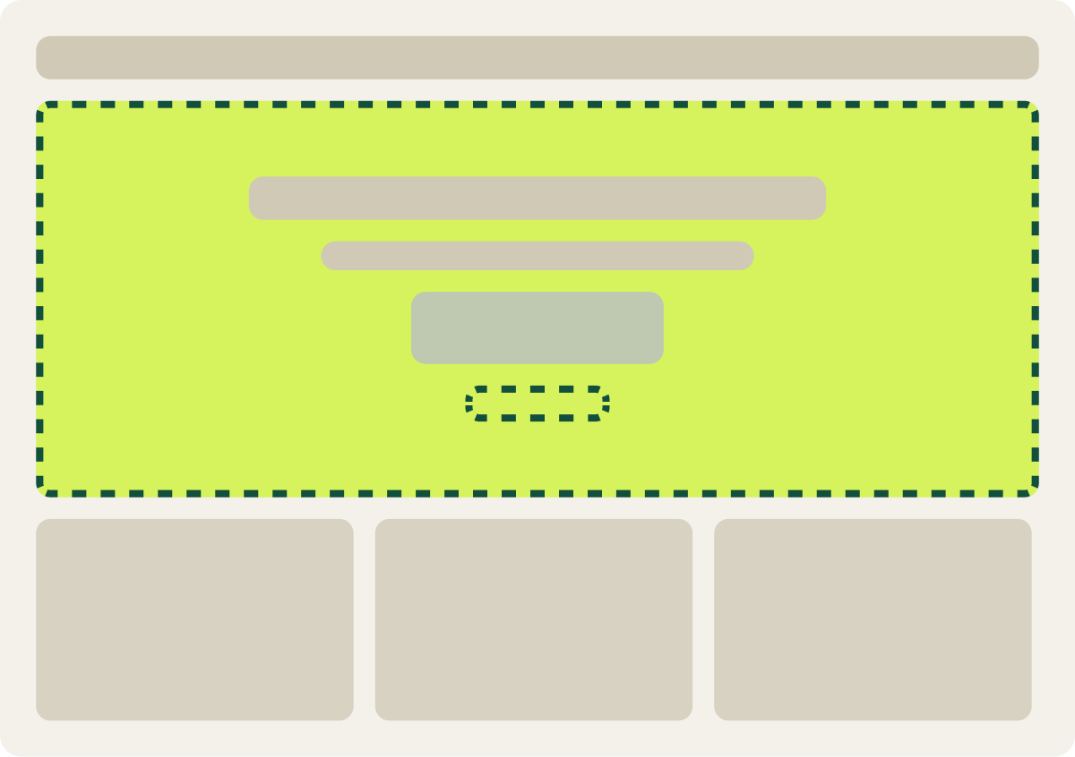 Var B: Destination photo wireframe