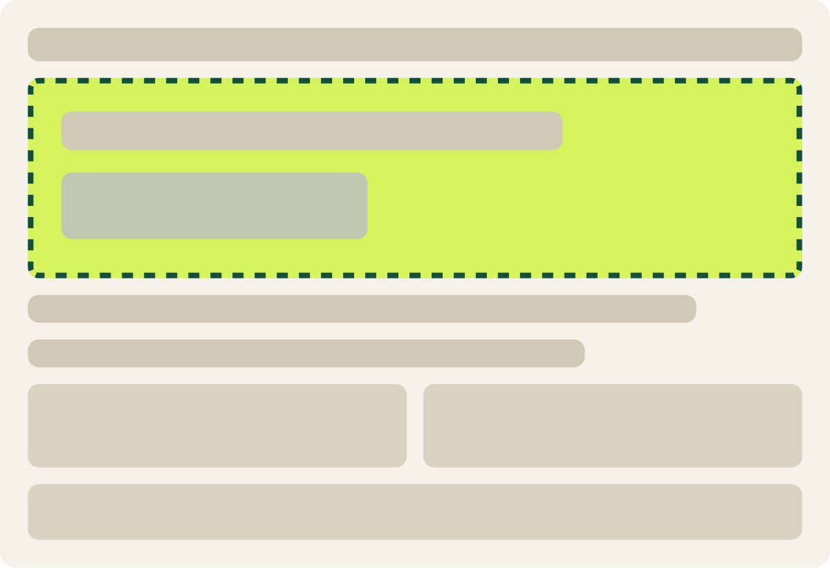 Var A: Integrated design wireframe