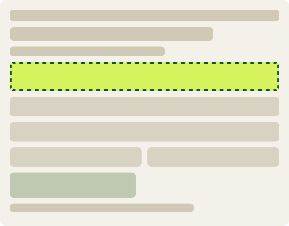 Var A: Content regrouped wireframe