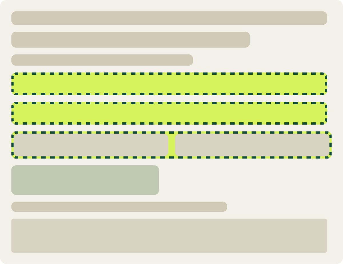 Var B: Form moved to the top wireframe