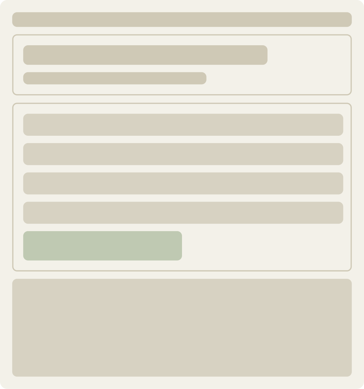 Control wireframe