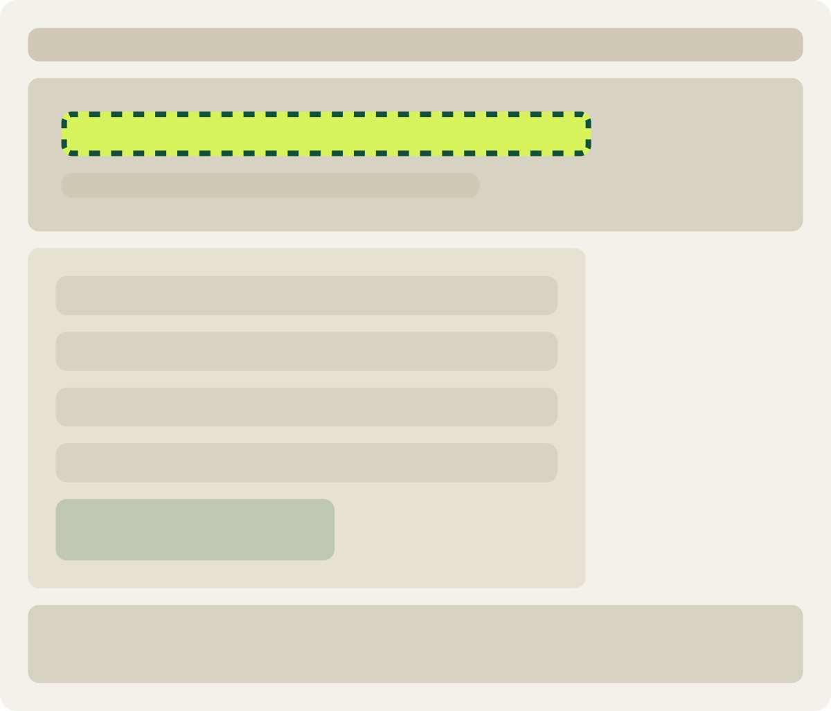 Var A: Benefit headline wireframe