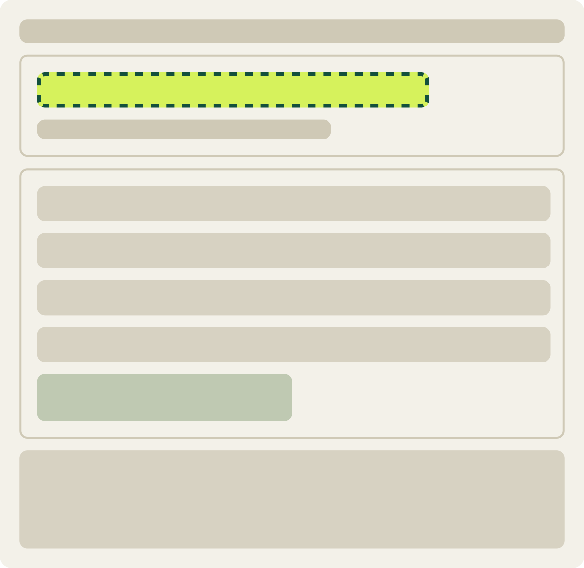 Var A: Cost headline wireframe