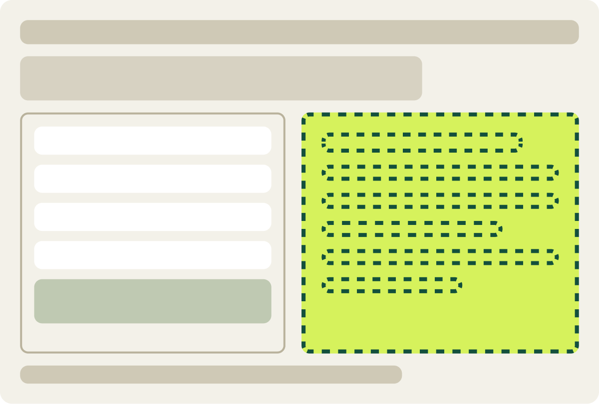 Var A: Set expectations wireframe
