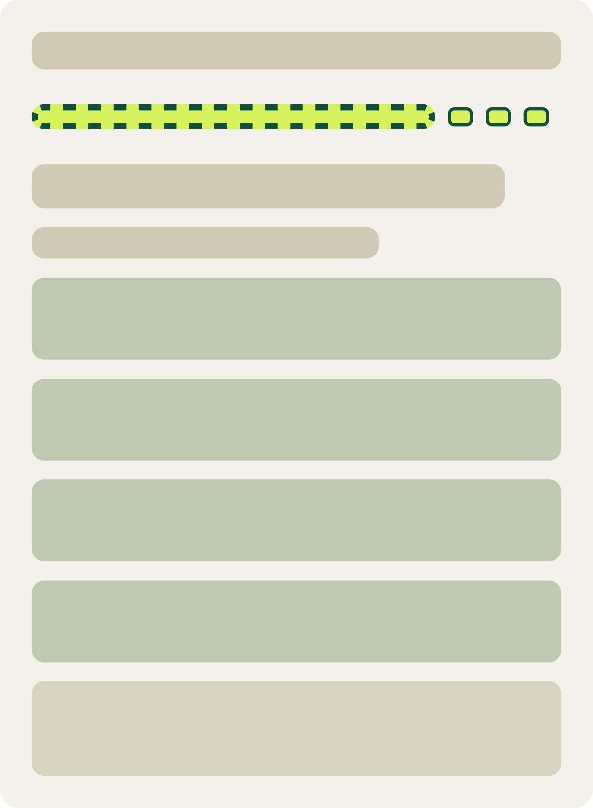 Var A: Animated progress bar wireframe